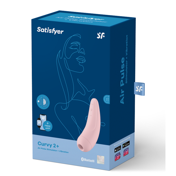 SATISFYER - CURVY 1 + ROJO ROSADO / ROSA APP