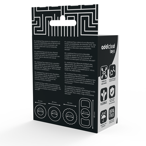ANILLOS SET 4 SILICONA PARA EL PENE - ADDICTED TOYS