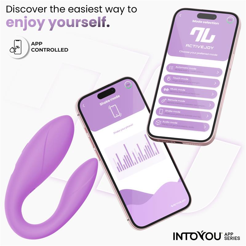 PINZA para Parejas con APP Flexible Silicona Lavanda - INTOYOU APP SERIES