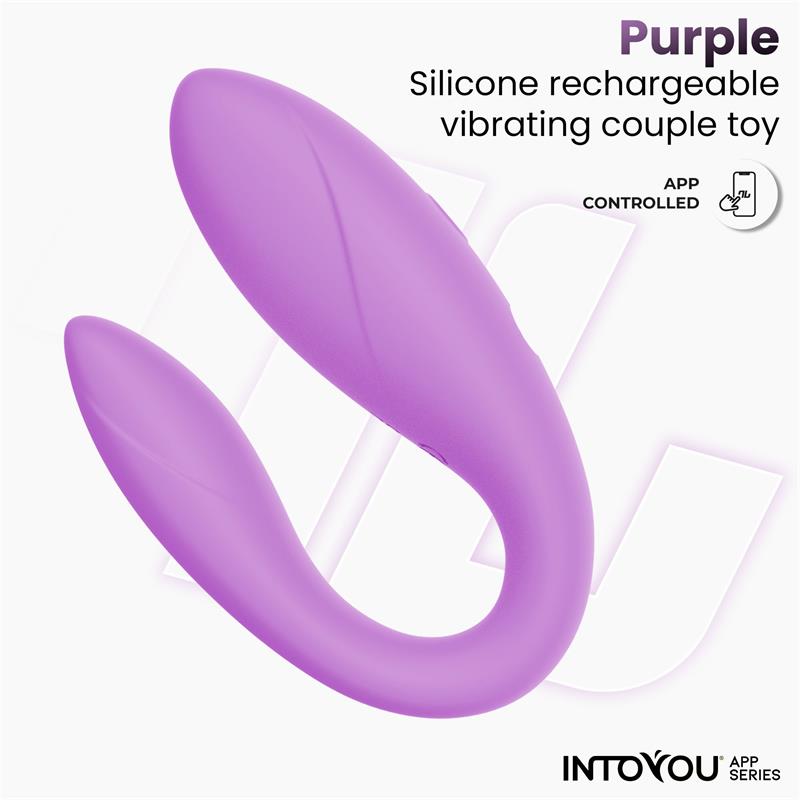 PINZA para Parejas con APP Flexible Silicona Lavanda - INTOYOU APP SERIES