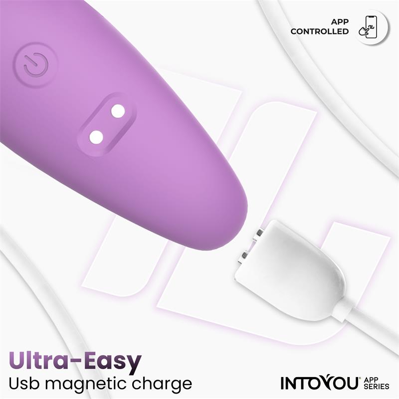 PINZA para Parejas con APP Flexible Silicona Lavanda - INTOYOU APP SERIES