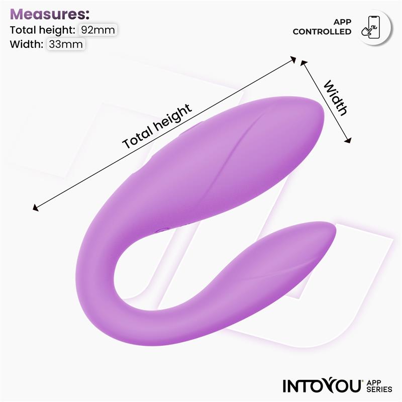 PINZA para Parejas con APP Flexible Silicona Lavanda - INTOYOU APP SERIES