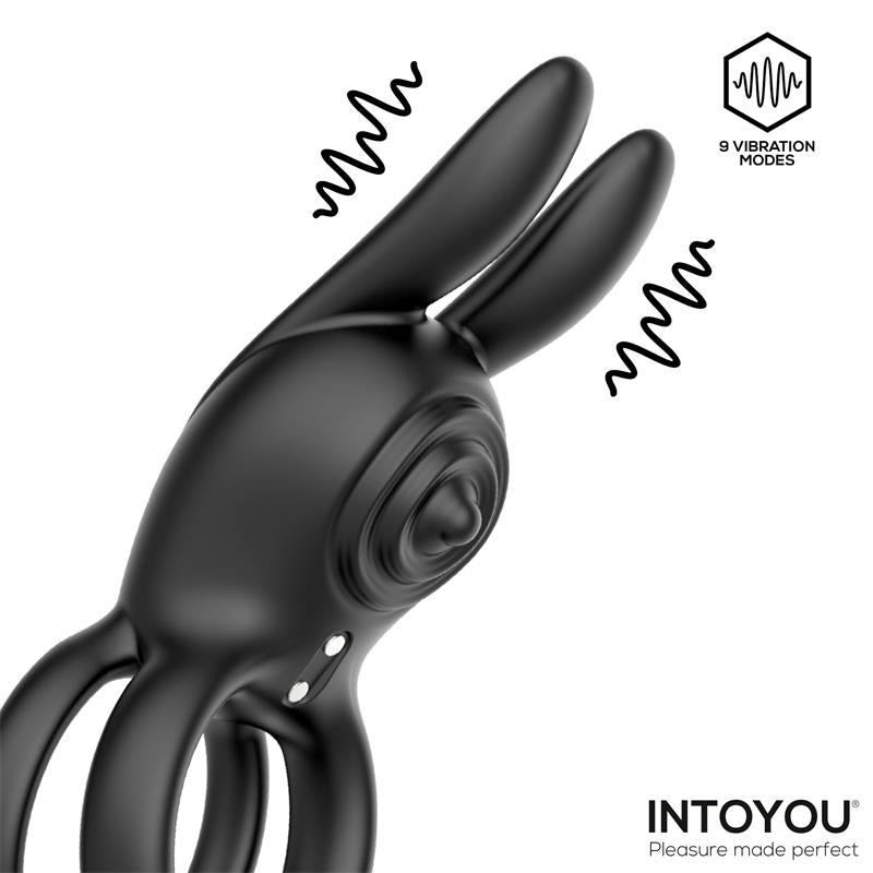 Anillo Konny Vibrador Doble con Conejito y Control Remoto - INTOYOU