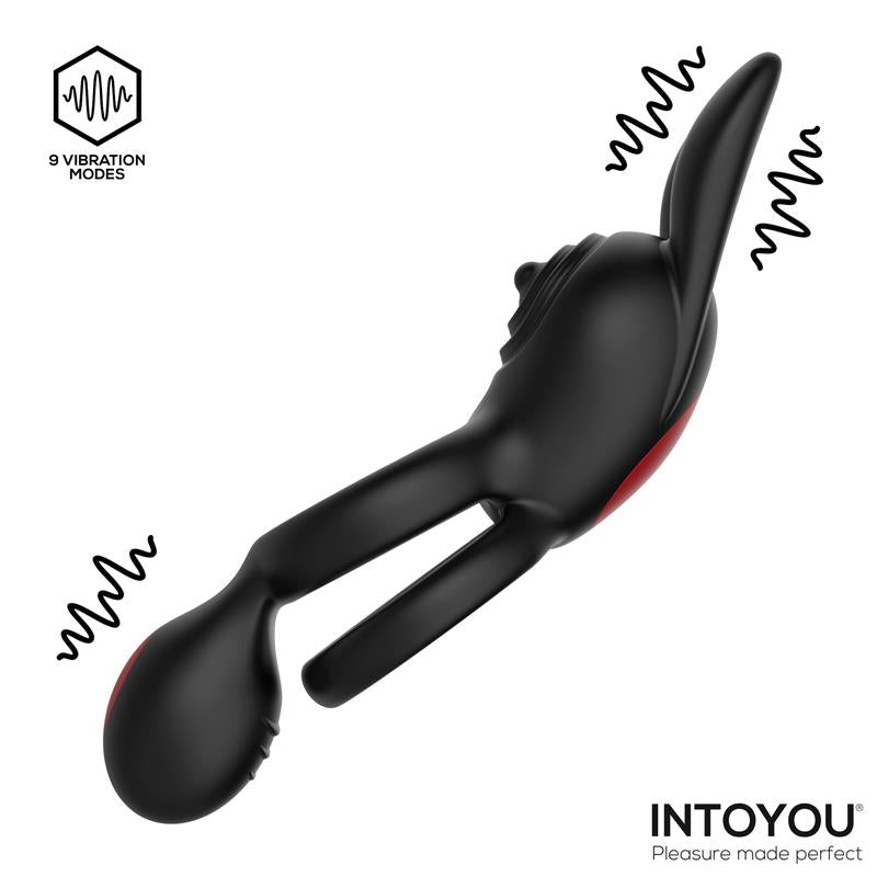 Anillo Konny Vibrador Doble con Conejito y Control Remoto - INTOYOU