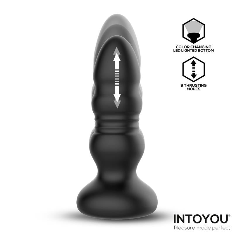 Plug Anal Krax con Vibración, Thrusting y Luz Led con Control Remoto - INTOYOU