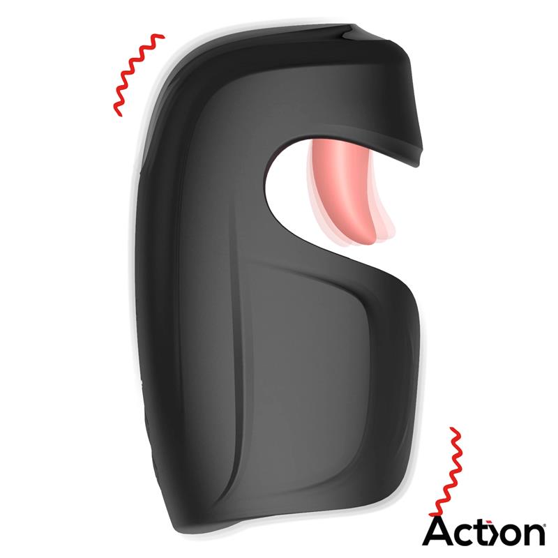 Masturbador Kubex con Lengua, Pulsación y Vibración - ACTION