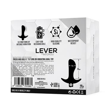 TARDENOCHE Lever Plug Anal con Vibración USB Silicona