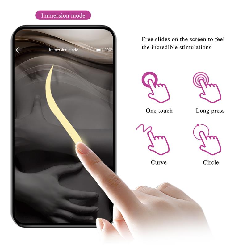 Vibrador Liam Punto G Silicona con APP Morado - PRETTYLOVE