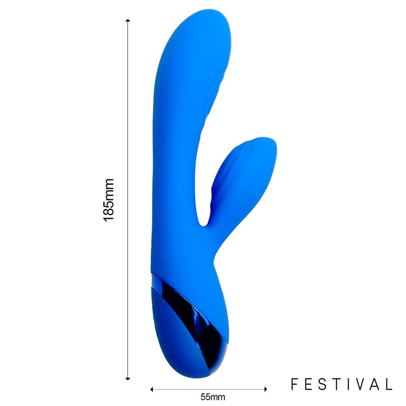 Vibrador Marna USB Azul - FESTIVAL - LATETOBED