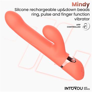 Vibrador Mindy con Anillo de Bolas Up and Down, Finger y Pulsación con APP -  INTOYOU APP SERIES