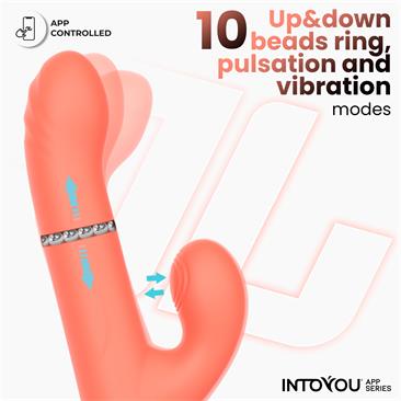 Vibrador Mindy con Anillo de Bolas Up and Down, Finger y Pulsación con APP -  INTOYOU APP SERIES