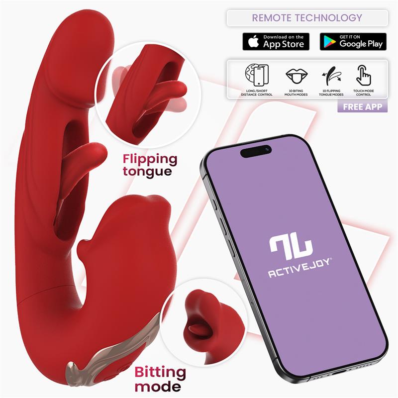 Vibrador Mouty Función Mordisqueo y Flipping con App - INTOYOU APP SERIES