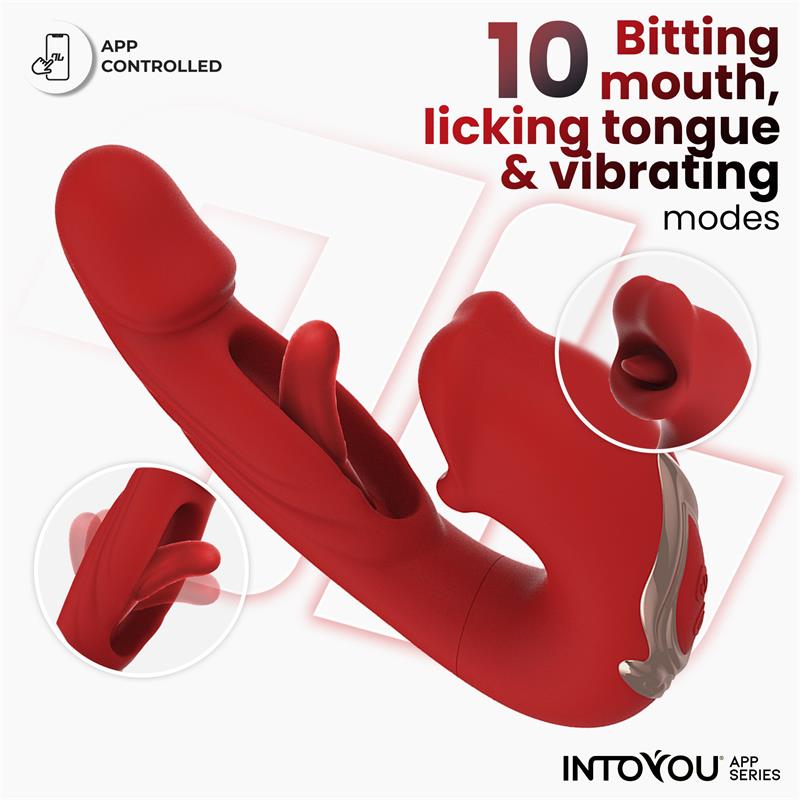 Vibrador Mouty Función Mordisqueo y Flipping con App - INTOYOU APP SERIES
