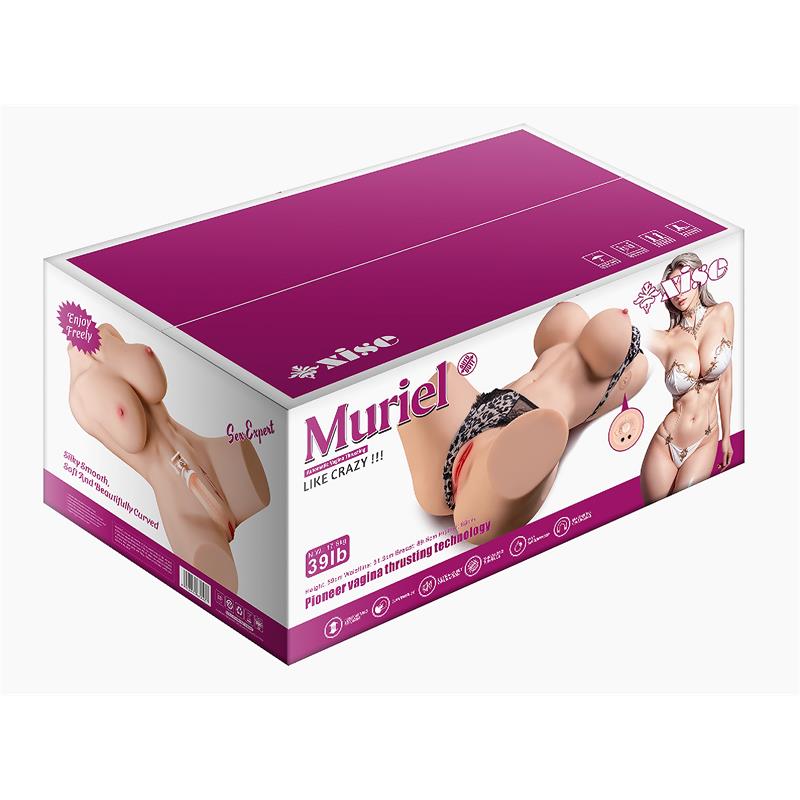 Masturbador Torso Muriel con Esqueleto Interno y Thrusting 17.5 kg - XISE