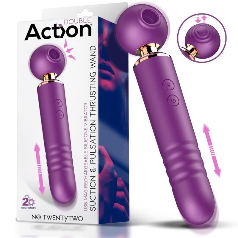 MASTURBADOR TWENTYT TWO TRIPLE, SUCCIONADOR + PULSACION + VIBRADOR - ACTION - INTOYOU