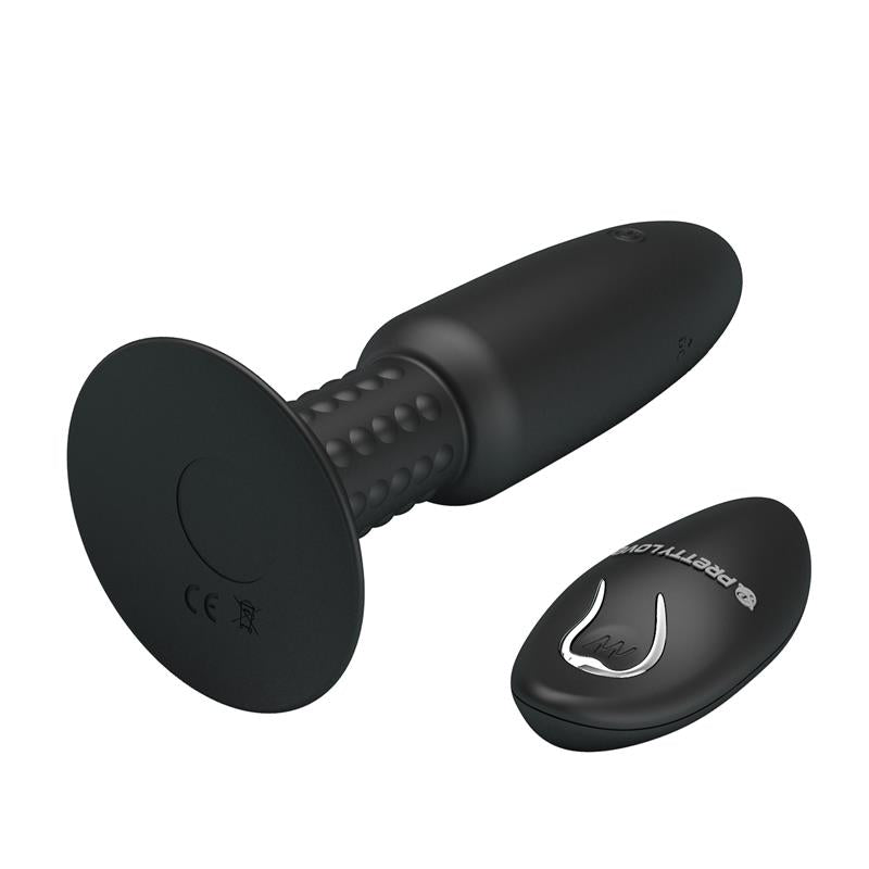 Plug Anal con Vibración y Rotación con Control Remoto USB - PRETTYLOVE