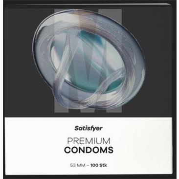 SATISFYER - Preservativos Alta calidad 100 Unidades. Talla 45 / 49 / 53 / 57 / 60 / 64