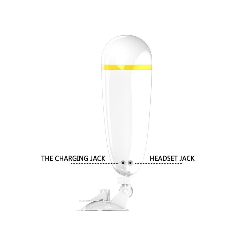 Masturbador Sally Blanco y Dorado - PRETTYLOVE