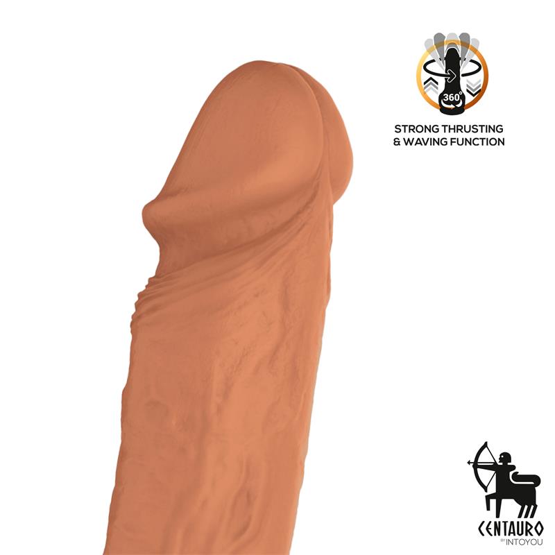 Dildo Quintus con Vibración, Thrusting y Waving 360º 9" - 23 cm - CENTAURO