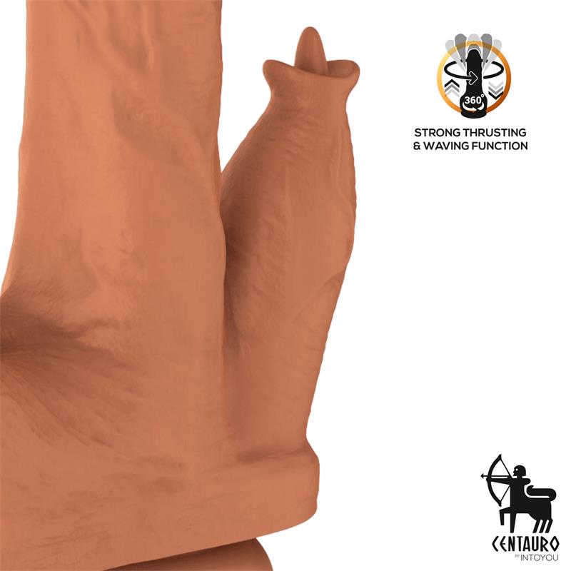 Dildo Quintus con Vibración, Thrusting y Waving 360º 9" - 23 cm - CENTAURO