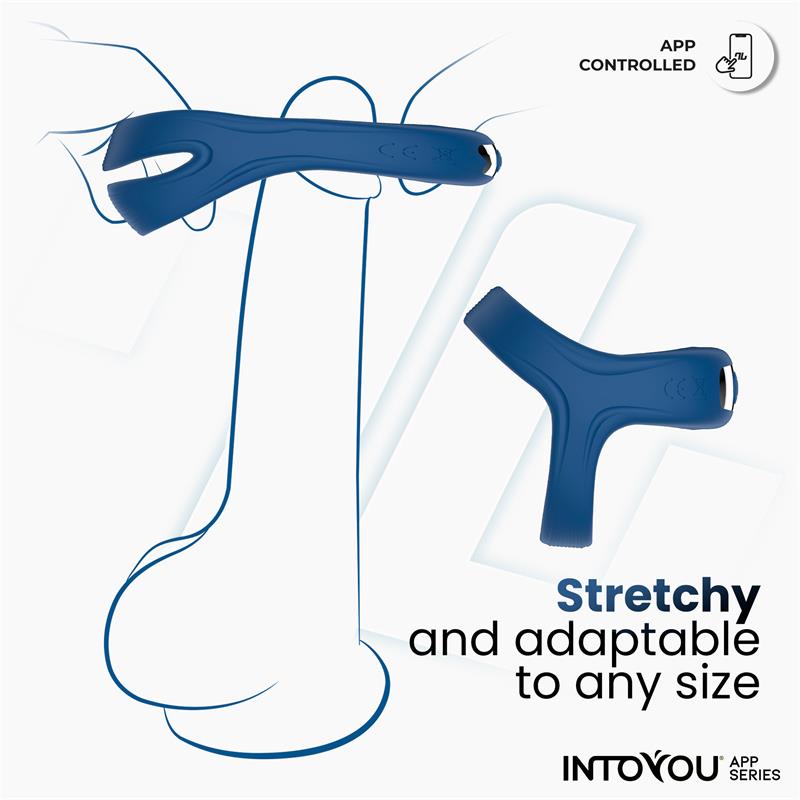 ANILLO RANK VIBRADOR CON APP AZUL - INTUYOU APP SERIES