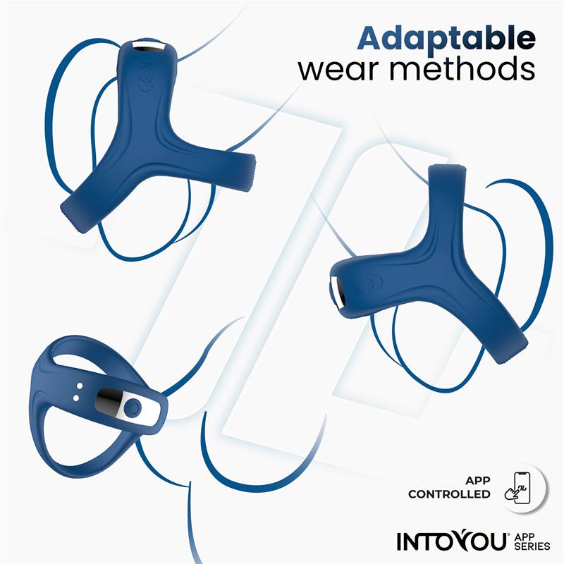 ANILLO RANK VIBRADOR CON APP AZUL - INTUYOU APP SERIES