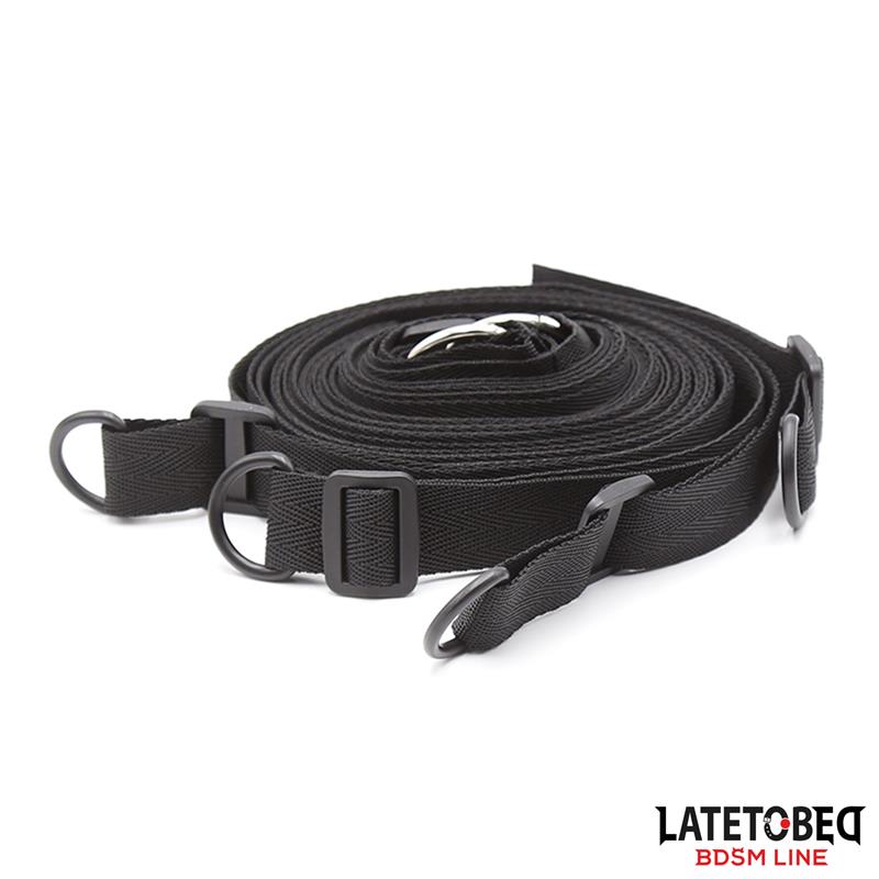SET Restricciones para la Cama con Antifaz Esposas Ajustables y Desmontables - LATETOBED BDSM LINE