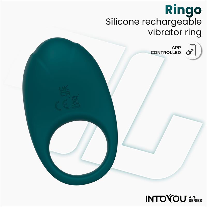 Anillo Ringo Vibrador con APP Unibody Azul / Verde- INTOYOU APP SERIES