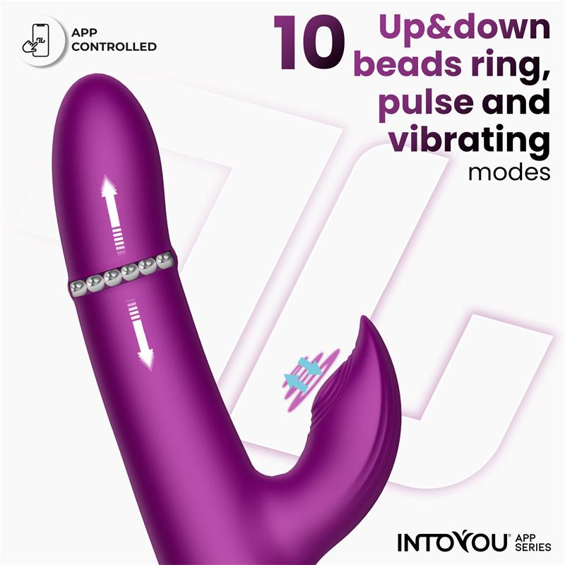 Vibrador Sendel con Anillo de Bolas Internas Up and Down y Pulsación con App - INTOYOU APP SERIES