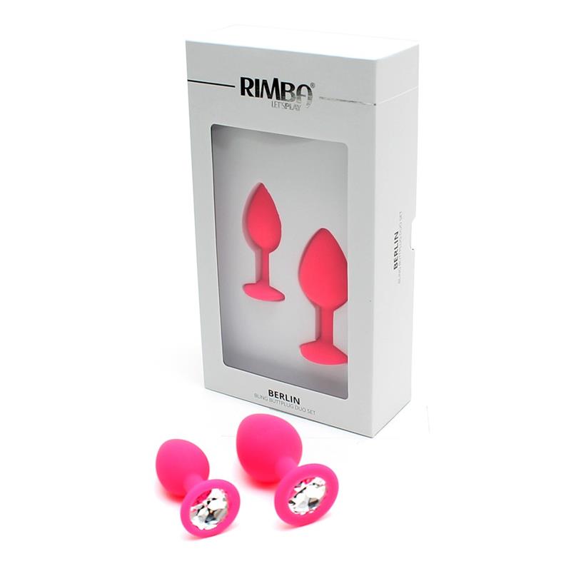 PLUG KIT DE 2 CON JOYA BERLIN PURPURA / ROSA / NEGRO - RIMBA TOYS