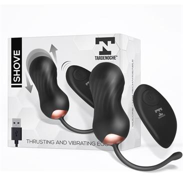 SHOVE HUEVO CON MOVIMIENTO THRUSTING Y VIBRADOR CON CONTROL REMOTO - TARDENOCHE