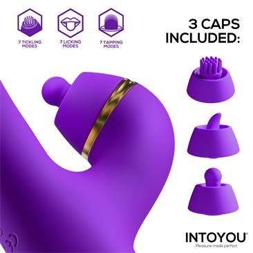 SITER 2.0 VIBRADOR CON LENGUA FLAPPING, GOLPETEO Y CABEZALES INTERCAMBIABLES - INTOYOU