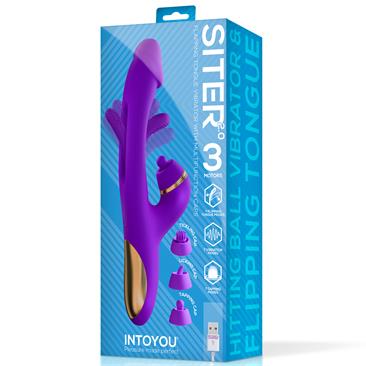 SITER 2.0 VIBRADOR CON LENGUA FLAPPING, GOLPETEO Y CABEZALES INTERCAMBIABLES - INTOYOU