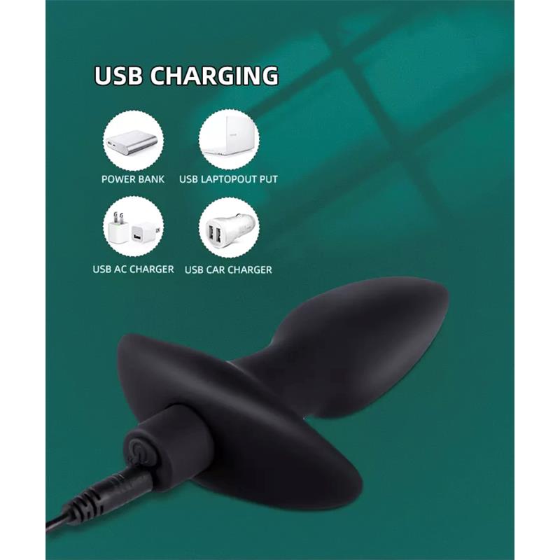 Plug Anal SPEAR con Vibracion USB Silicona - TARDENOCHE