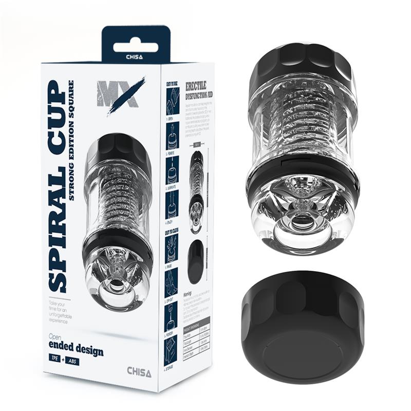 Masturbador Masculino Spiral Cup Strong Edition Square - CHISA