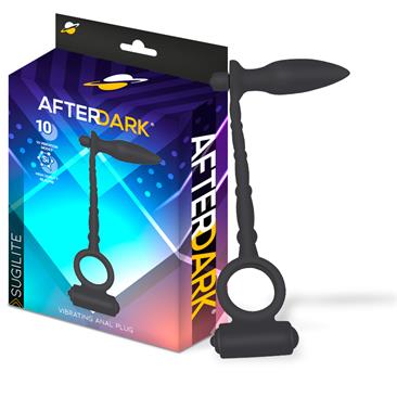 Sugilite Plug Anal con Vibración y Anillo para el Pene con Vibración - AFTERDARK -