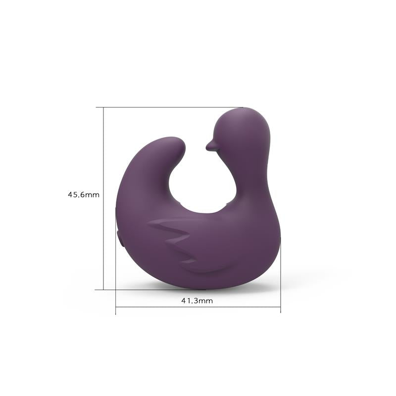 Anillo dedal Swamson Patito Estimulador USB Silicona Negro / Violeta / Rosa - FESTIVAL - LATETOBED
