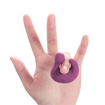 Anillo dedal Swamson Patito Estimulador USB Silicona Negro / Violeta / Rosa - FESTIVAL - LATETOBED