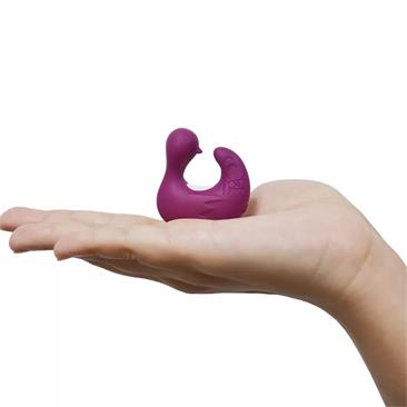 Anillo dedal Swamson Patito Estimulador USB Silicona Negro / Violeta / Rosa - FESTIVAL - LATETOBED