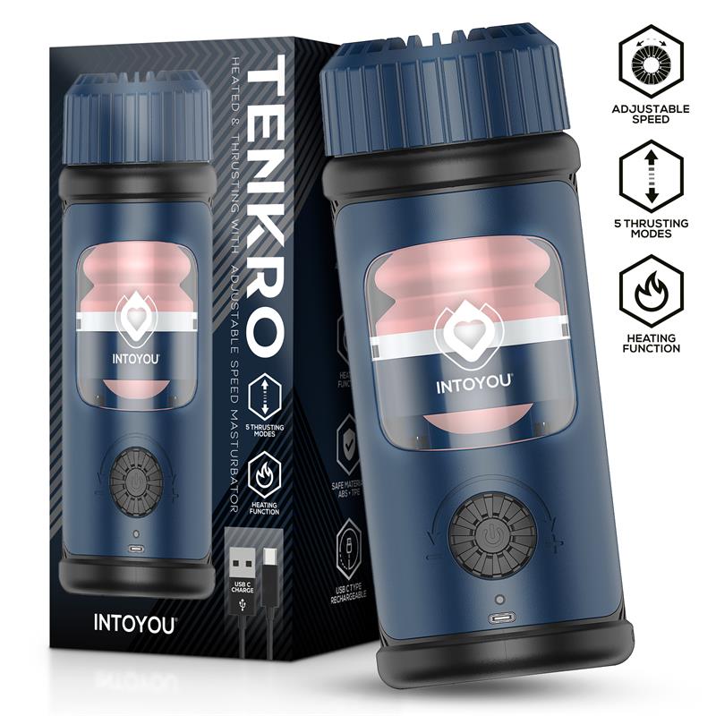 Masturbador Tenkro MASCULINO con Thrusting y Calor USB-C - INTUYOU