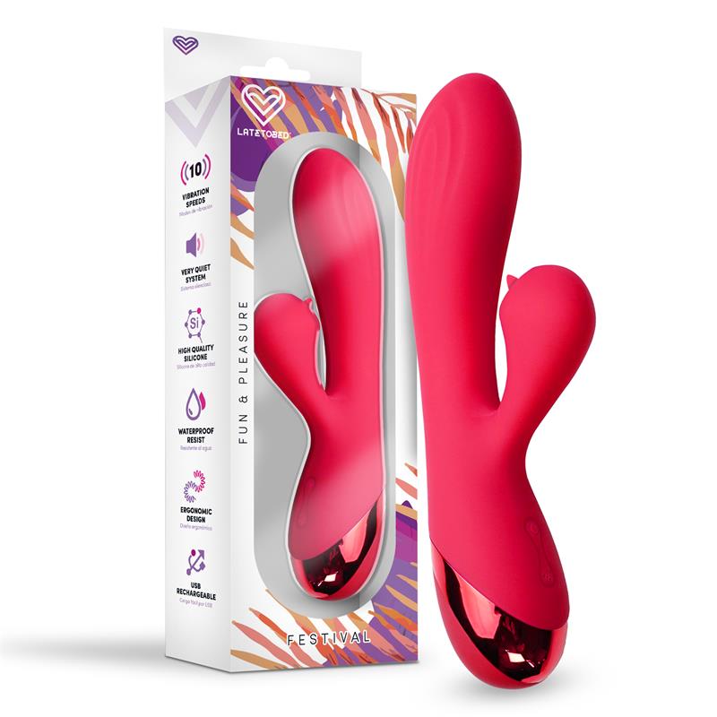 Vibrador Turna USB Rojo - FESTIVAL - LATETOBED