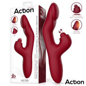 ACTION Velter Soft Clit Hitting Ball con Vibración y Efecto Calor