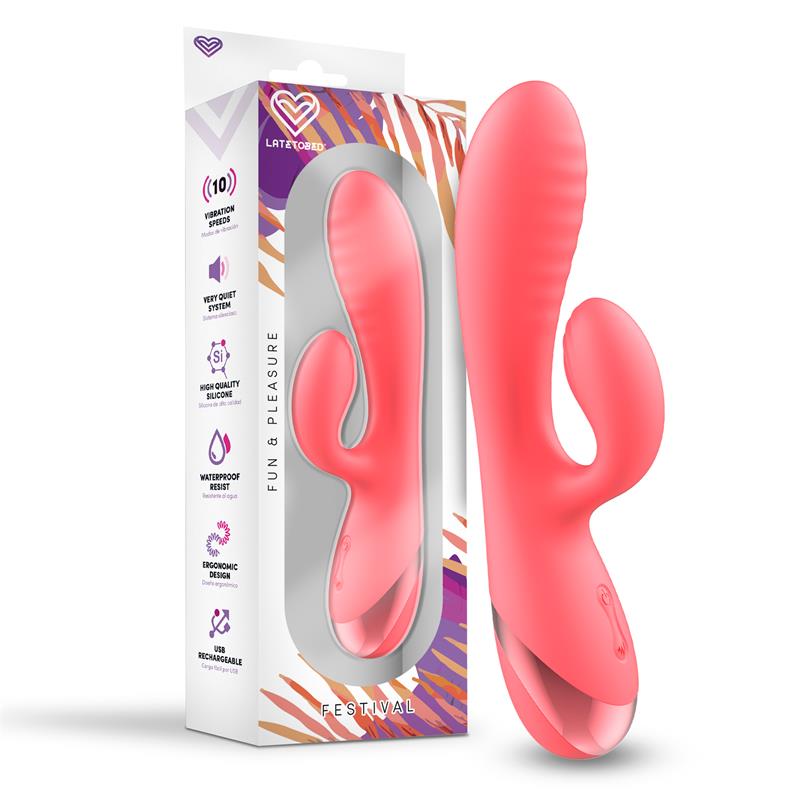 Vibrador Almor USB Rosa - FESTIVAL - LATETOBED