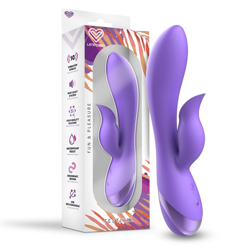 Vibrador Engar USB Púrpura FESTIVAL - LATETOBED