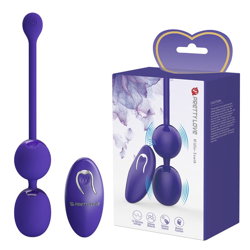 Bolas Kegel Willie Youth con Vibración y Control Remoto - PRETTYLOVE