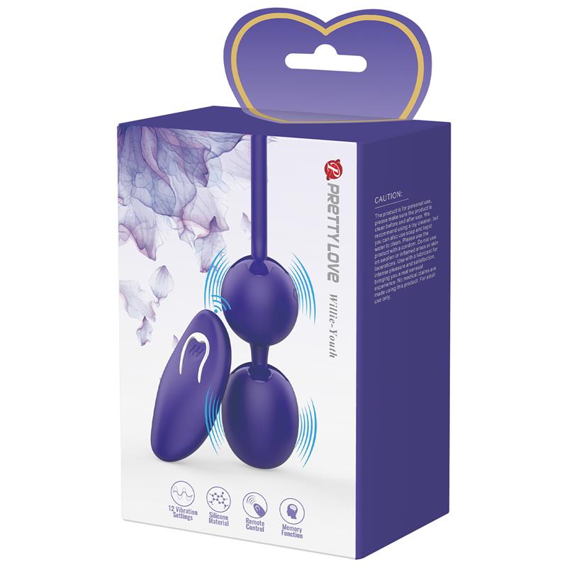 Bolas Kegel Willie Youth con Vibración y Control Remoto - PRETTYLOVE