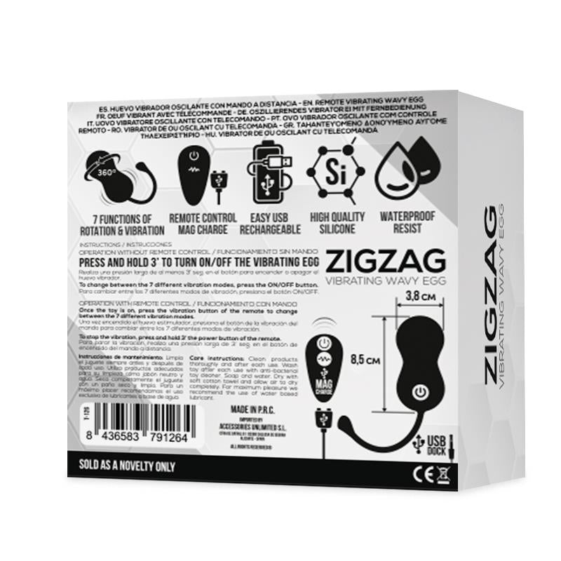 Huevo Zigzageante y Vibrador con Control Remoto - TARDENOCHE